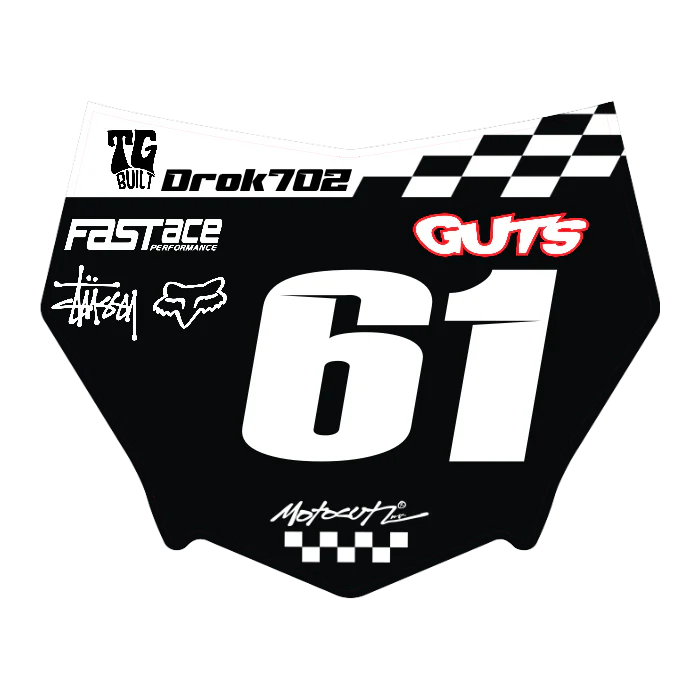 CUSTOM MOTOCUTZ FRONT PLATE DECAL