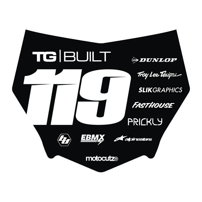 CUSTOM MOTOCUTZ FRONT PLATE DECAL