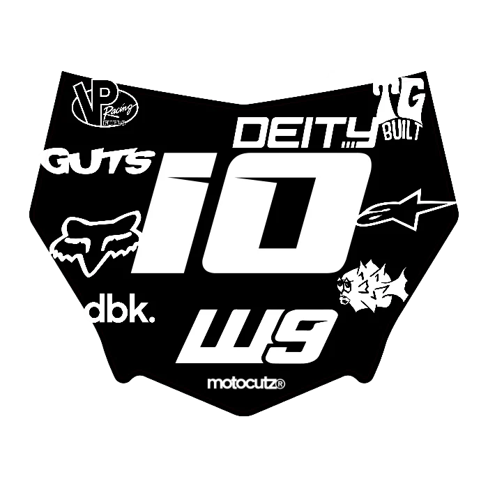 CUSTOM MOTOCUTZ FRONT PLATE DECAL