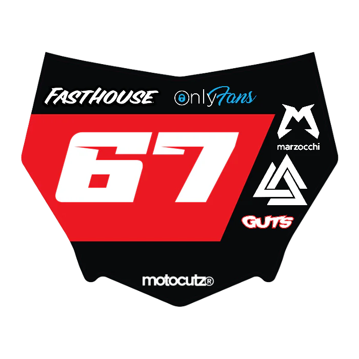 CUSTOM MOTOCUTZ FRONT PLATE DECAL