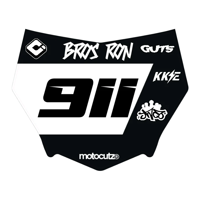 CUSTOM MOTOCUTZ FRONT PLATE DECAL