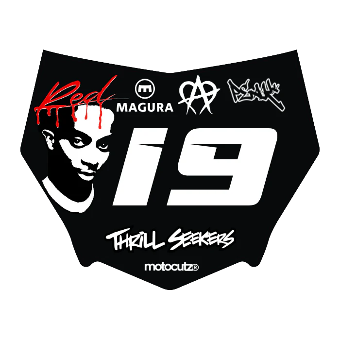 CUSTOM MOTOCUTZ FRONT PLATE DECAL