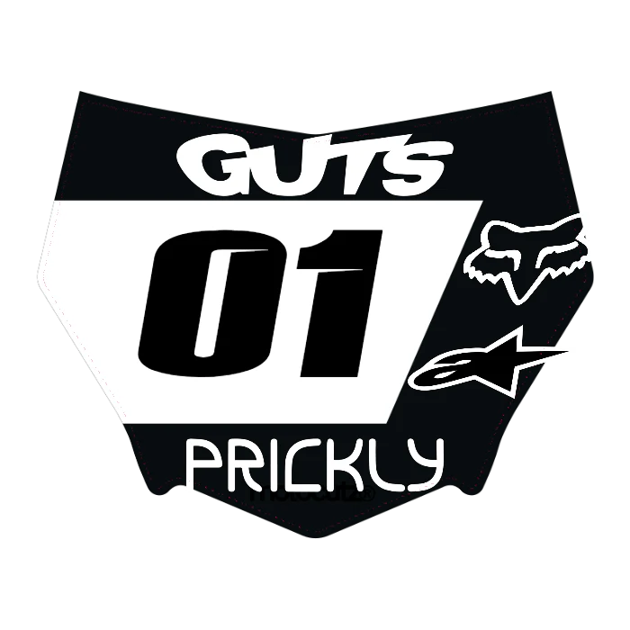CUSTOM MOTOCUTZ FRONT PLATE DECAL