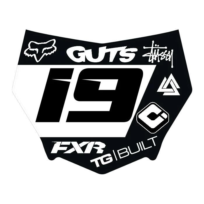 CUSTOM MOTOCUTZ FRONT PLATE DECAL