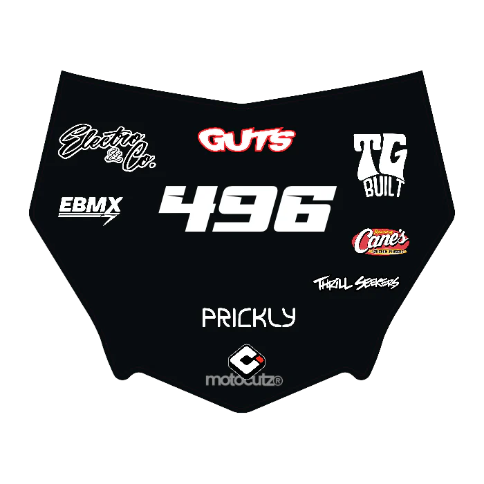 CUSTOM MOTOCUTZ FRONT PLATE DECAL