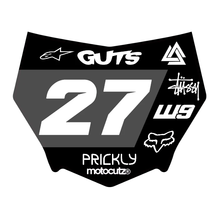 CUSTOM MOTOCUTZ FRONT PLATE DECAL