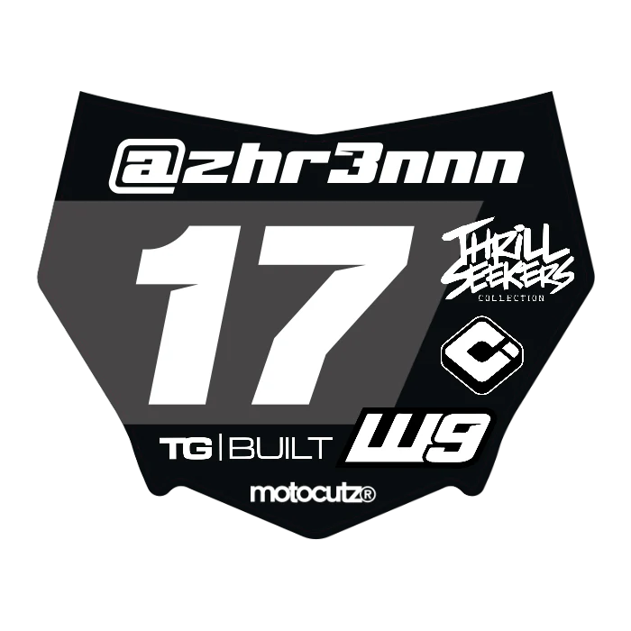 CUSTOM MOTOCUTZ FRONT PLATE DECAL