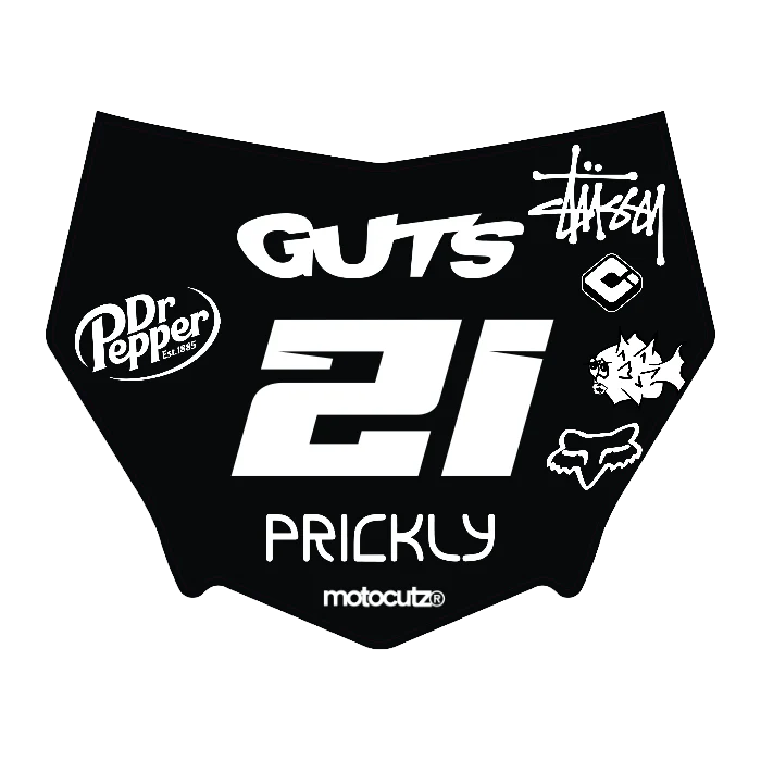 CUSTOM MOTOCUTZ FRONT PLATE DECAL