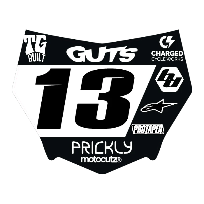 CUSTOM MOTOCUTZ FRONT PLATE DECAL
