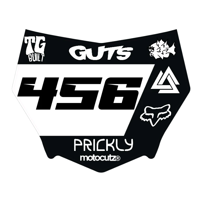 CUSTOM MOTOCUTZ FRONT PLATE DECAL