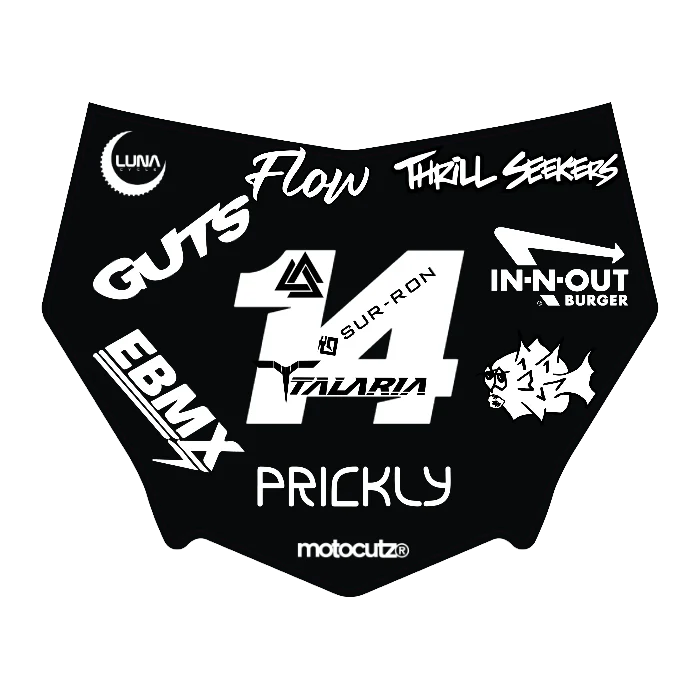 CUSTOM MOTOCUTZ FRONT PLATE DECAL