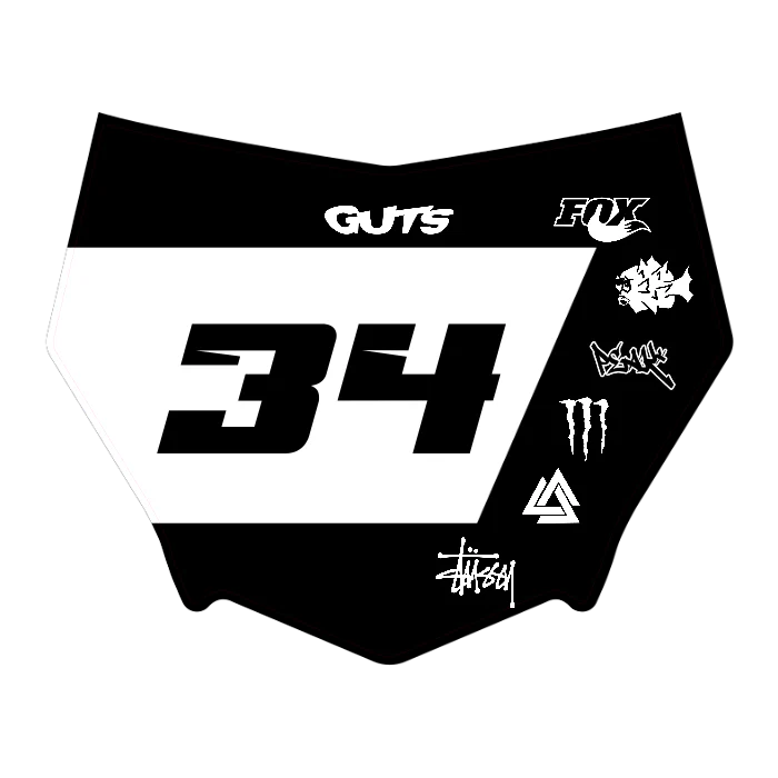 CUSTOM MOTOCUTZ FRONT PLATE DECAL