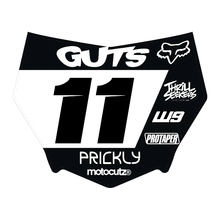 CUSTOM MOTOCUTZ FRONT PLATE DECAL