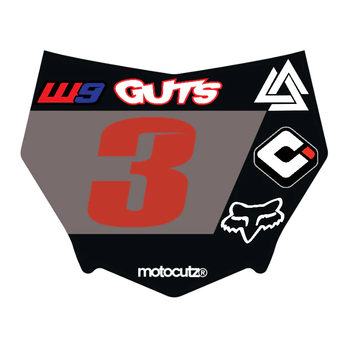CUSTOM MOTOCUTZ FRONT PLATE DECAL