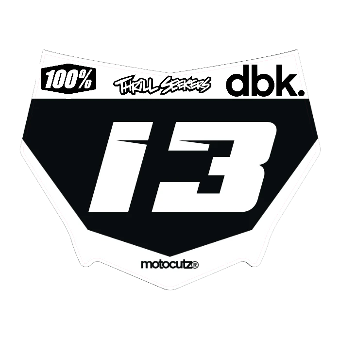 CUSTOM MOTOCUTZ FRONT PLATE DECAL