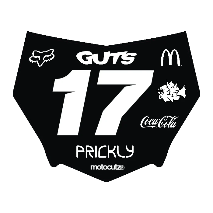 CUSTOM MOTOCUTZ FRONT PLATE DECAL