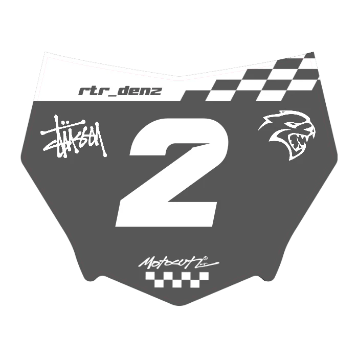 CUSTOM MOTOCUTZ FRONT PLATE DECAL