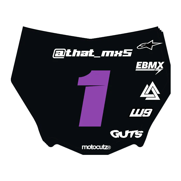CUSTOM MOTOCUTZ FRONT PLATE DECAL