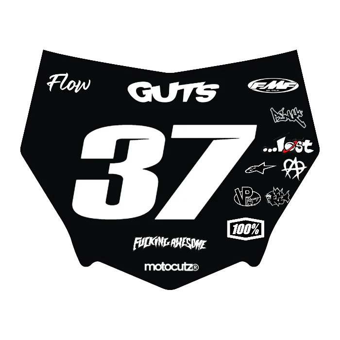 CUSTOM MOTOCUTZ FRONT PLATE DECAL