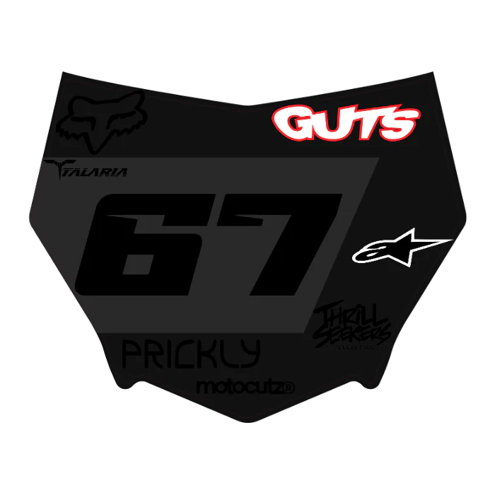 CUSTOM MOTOCUTZ FRONT PLATE DECAL