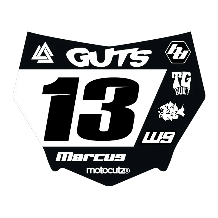 CUSTOM MOTOCUTZ FRONT PLATE DECAL