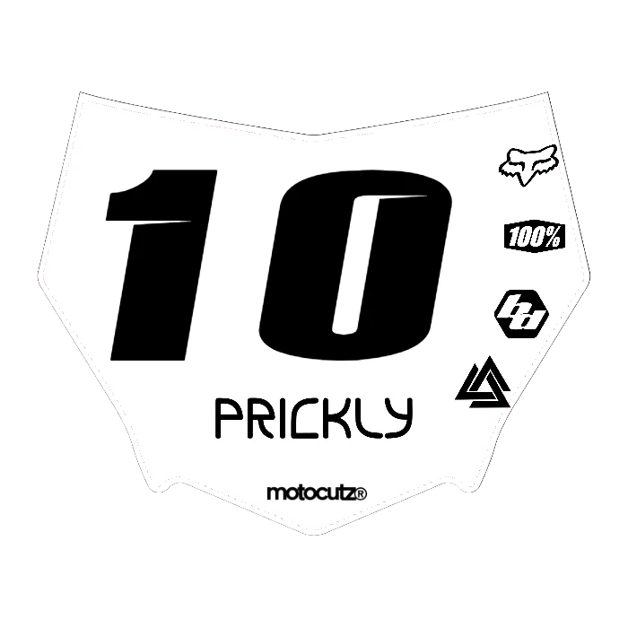 CUSTOM MOTOCUTZ FRONT PLATE DECAL