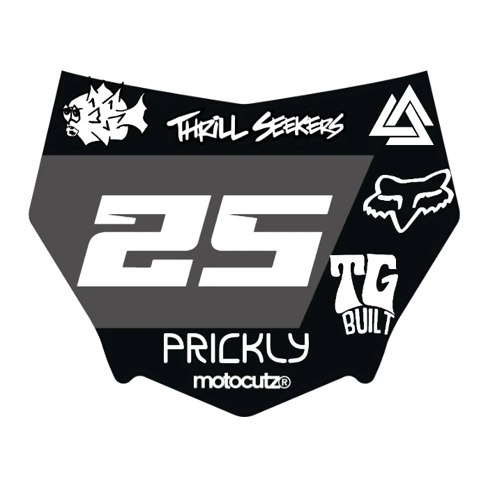 CUSTOM MOTOCUTZ FRONT PLATE DECAL