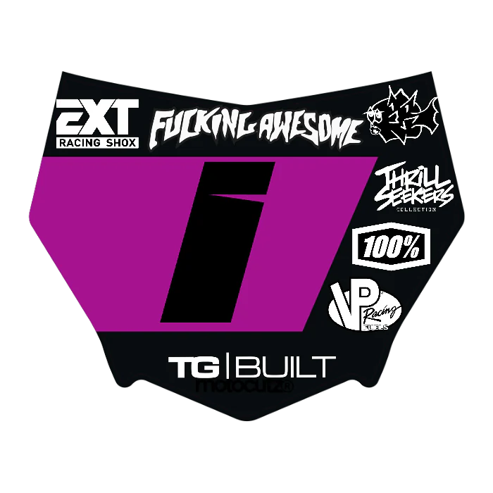 CUSTOM MOTOCUTZ FRONT PLATE DECAL