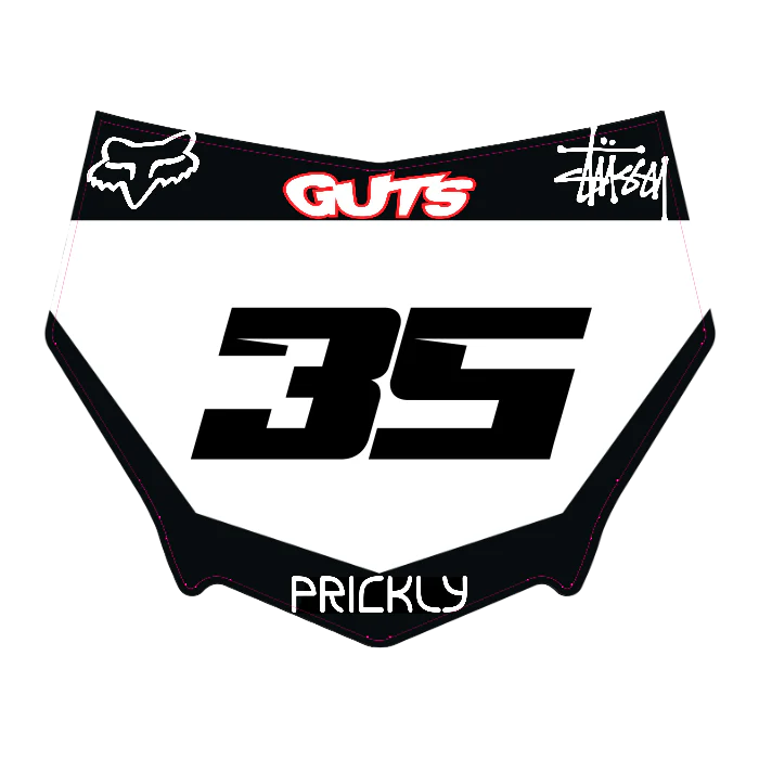 CUSTOM MOTOCUTZ FRONT PLATE DECAL