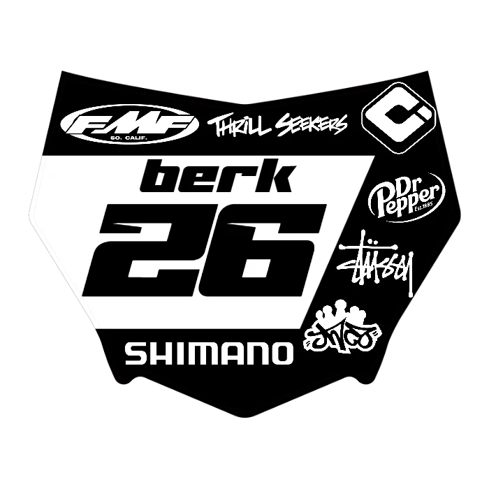 CUSTOM MOTOCUTZ FRONT PLATE DECAL