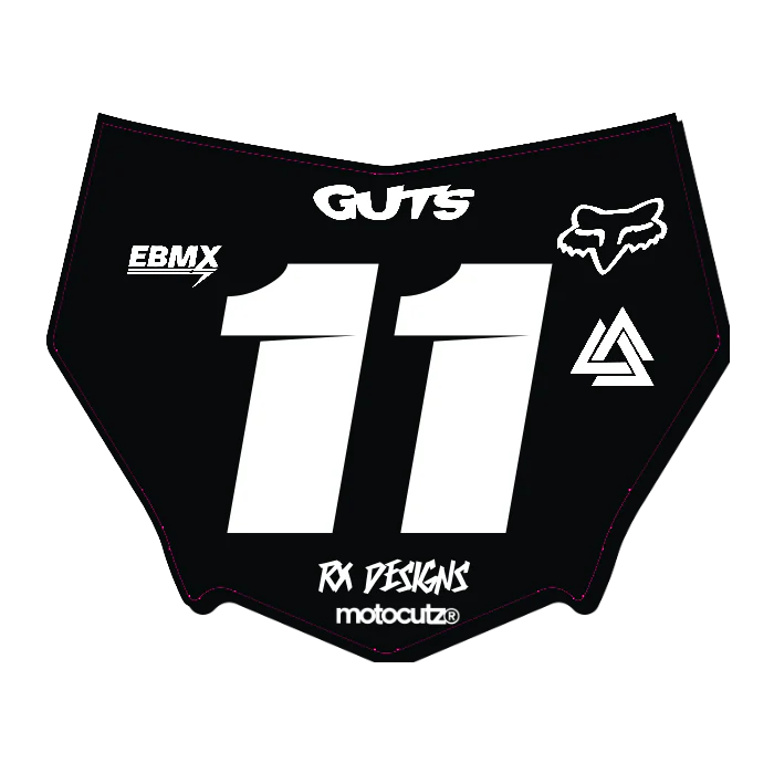 CUSTOM MOTOCUTZ FRONT PLATE DECAL