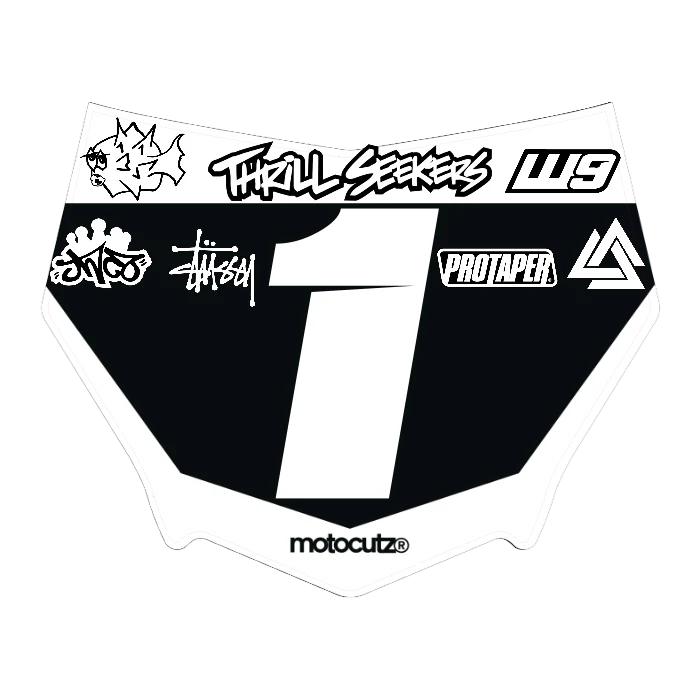 CUSTOM MOTOCUTZ FRONT PLATE DECAL