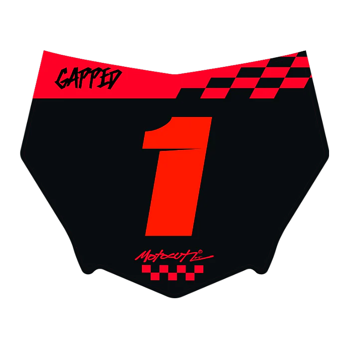 CUSTOM MOTOCUTZ FRONT PLATE DECAL