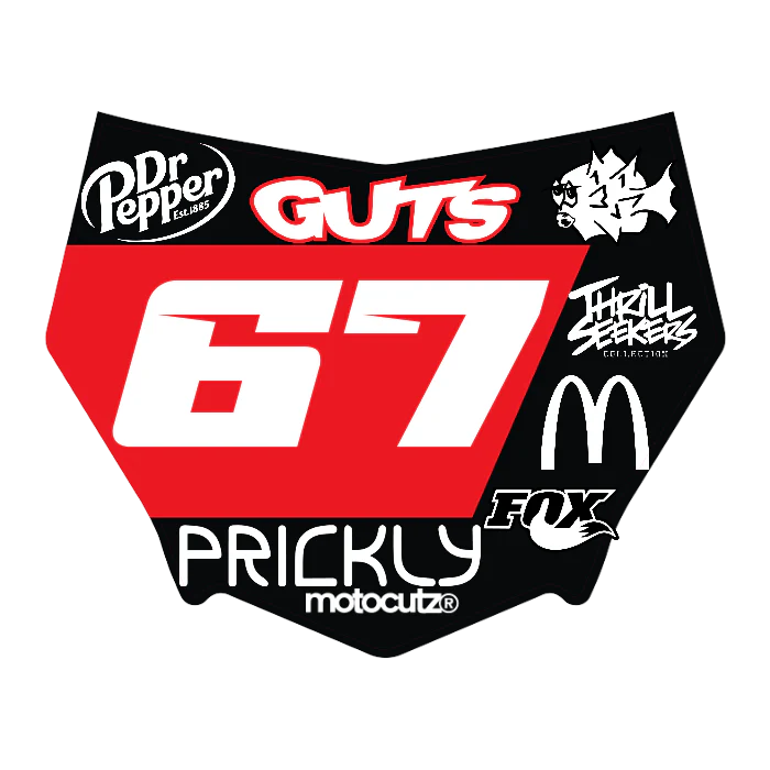 CUSTOM MOTOCUTZ FRONT PLATE DECAL