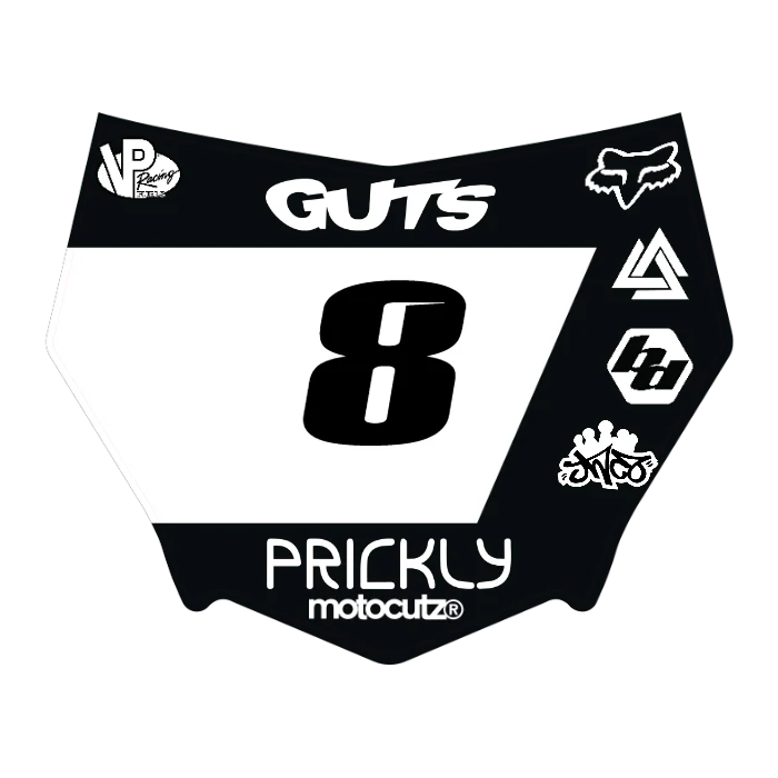 CUSTOM MOTOCUTZ FRONT PLATE DECAL
