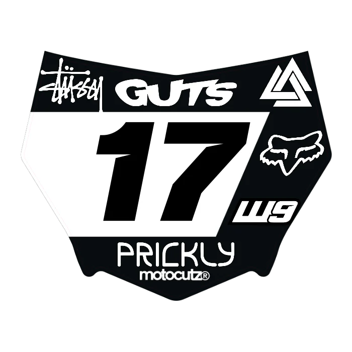 CUSTOM MOTOCUTZ FRONT PLATE DECAL