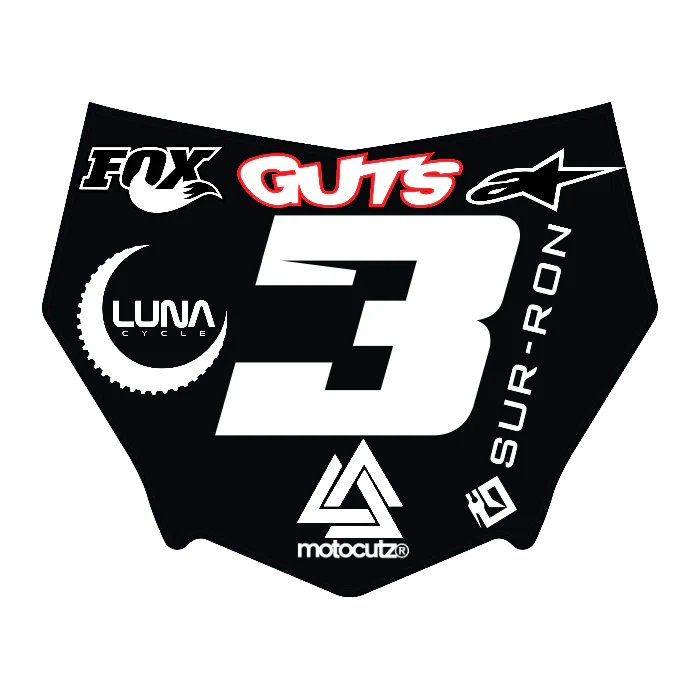 CUSTOM MOTOCUTZ FRONT PLATE DECAL