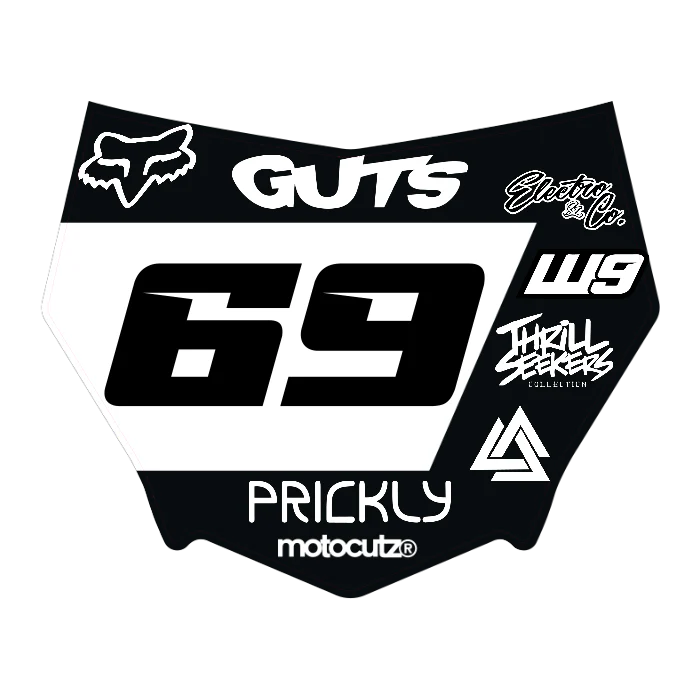 CUSTOM MOTOCUTZ FRONT PLATE DECAL