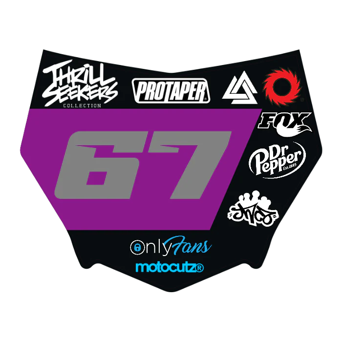 CUSTOM MOTOCUTZ FRONT PLATE DECAL