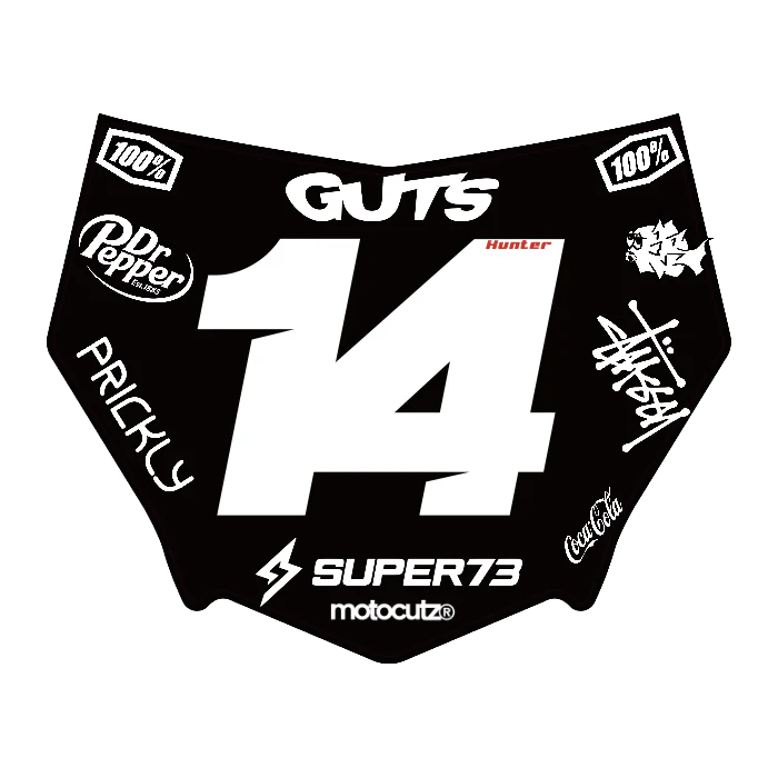 CUSTOM MOTOCUTZ FRONT PLATE DECAL