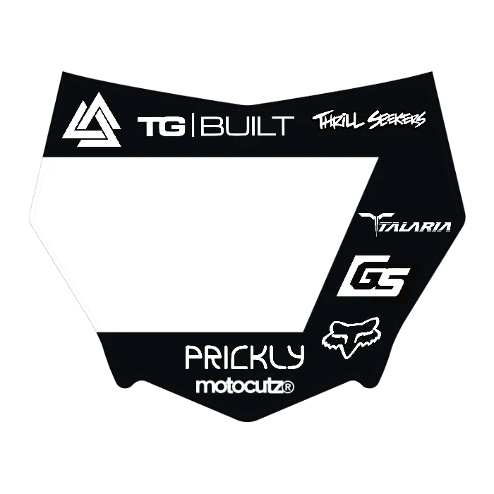 CUSTOM MOTOCUTZ FRONT PLATE DECAL