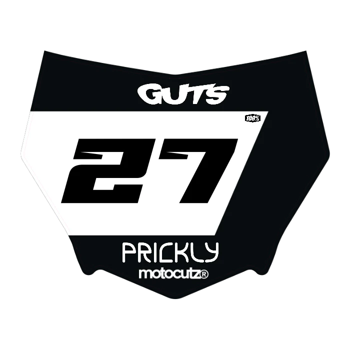 CUSTOM MOTOCUTZ FRONT PLATE DECAL