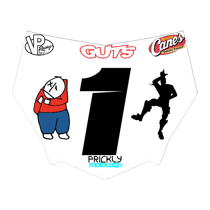 CUSTOM MOTOCUTZ FRONT PLATE DECAL
