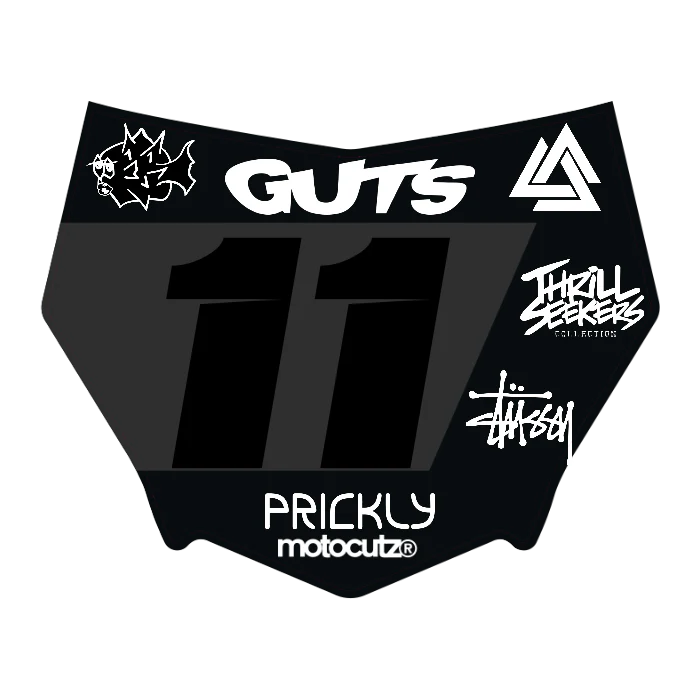 CUSTOM MOTOCUTZ FRONT PLATE DECAL