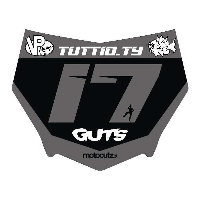 CUSTOM MOTOCUTZ FRONT PLATE DECAL