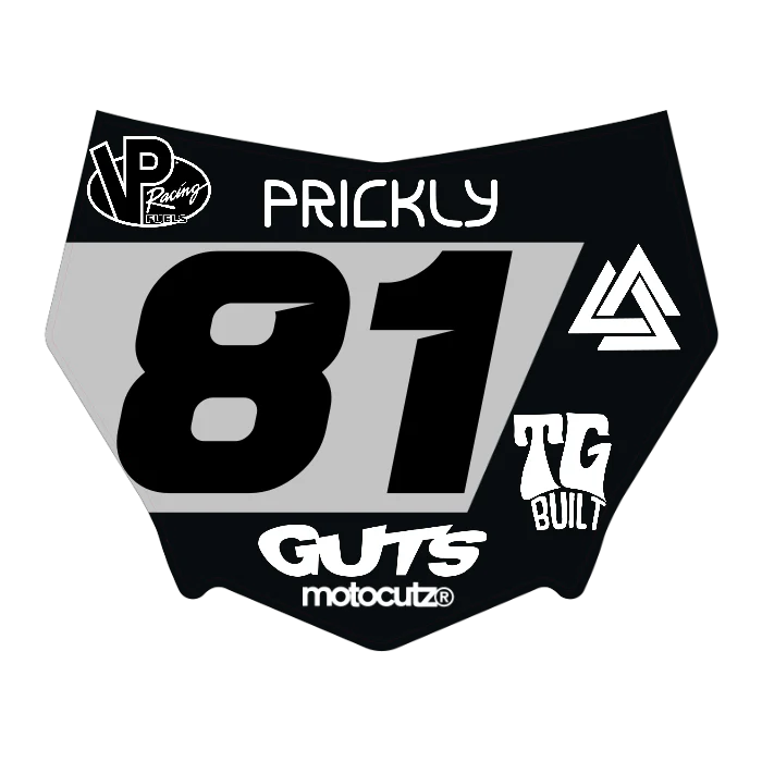 CUSTOM MOTOCUTZ FRONT PLATE DECAL