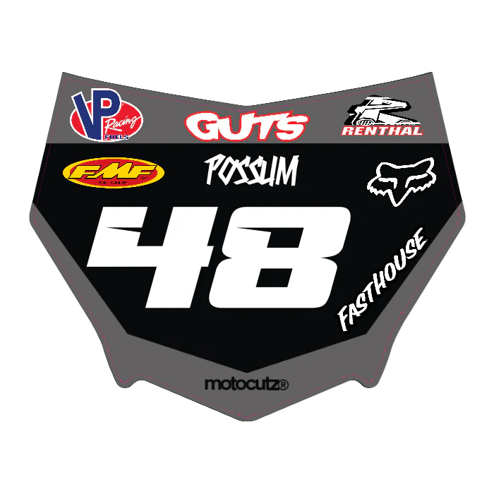 CUSTOM MOTOCUTZ FRONT PLATE DECAL