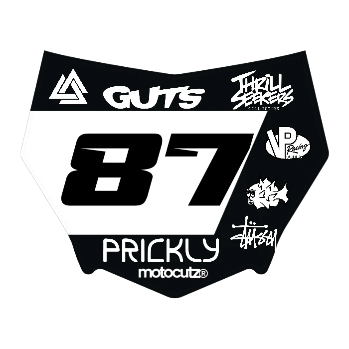 CUSTOM MOTOCUTZ FRONT PLATE DECAL