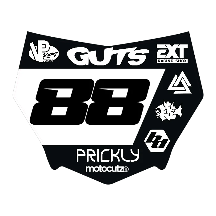 CUSTOM MOTOCUTZ FRONT PLATE DECAL