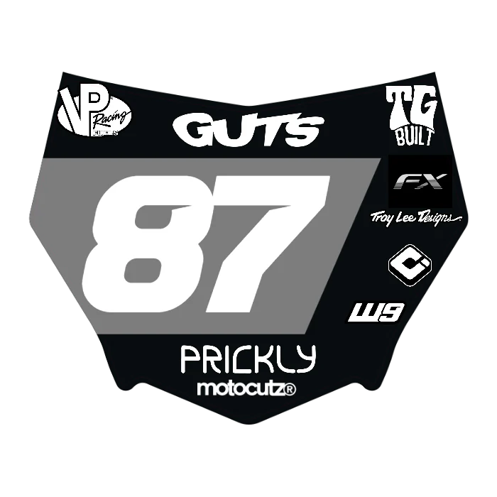 CUSTOM MOTOCUTZ FRONT PLATE DECAL